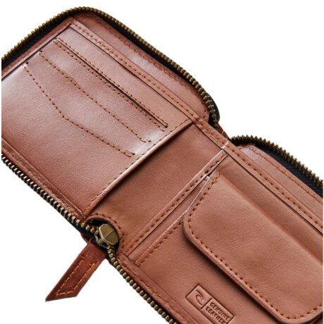 Billetera Rip Curl Searchers Rfid Zip Slim Marrón
