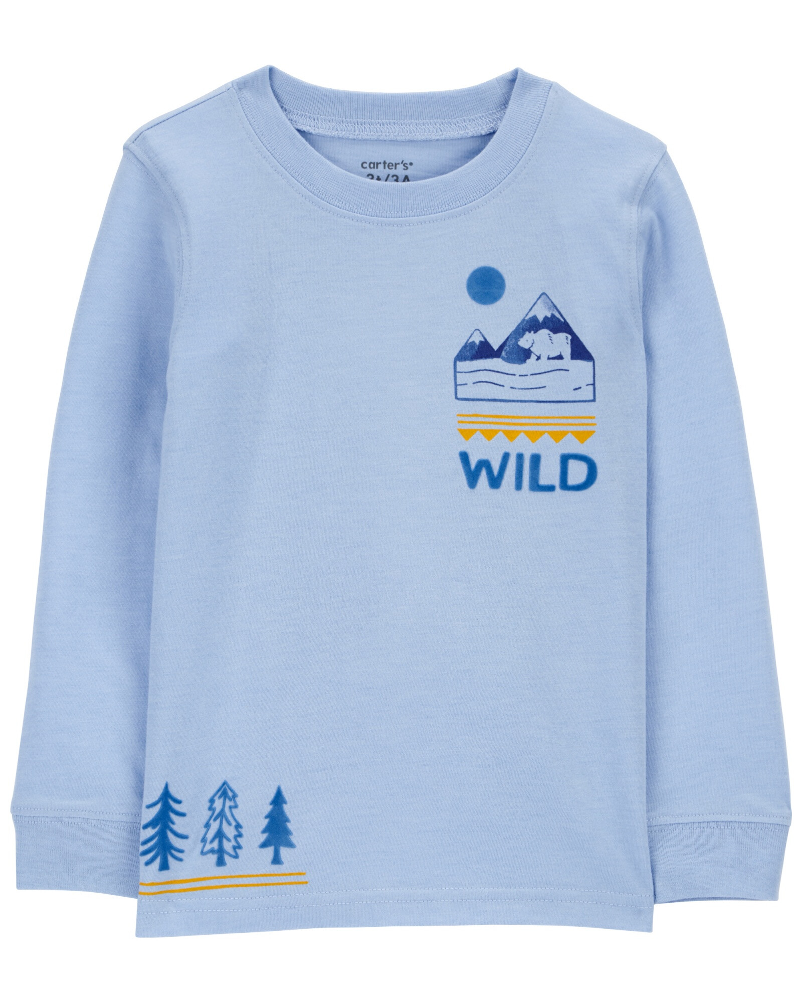 Remera de algodón, manga larga, estampa naturaleza Remera de algodón, manga larga, estampa naturaleza