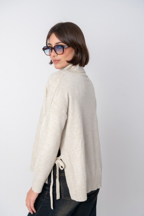 Sweater Bow Beige