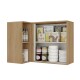 Aéreo Esquinero Modulado Cocina Finesse Capuccino C/Blanquecino 94 cms - Con Nicho Aéreo Esquinero Modulado Cocina Finesse Capuccino C/Blanquecino 94 cms - Con Nicho