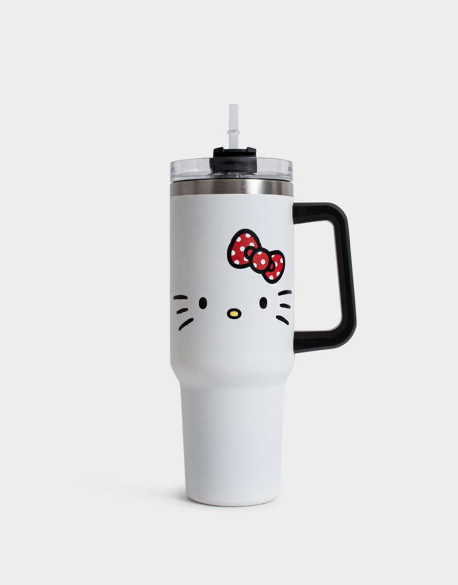 Vaso Térmico ''hello Kitty'' - Blanco 
