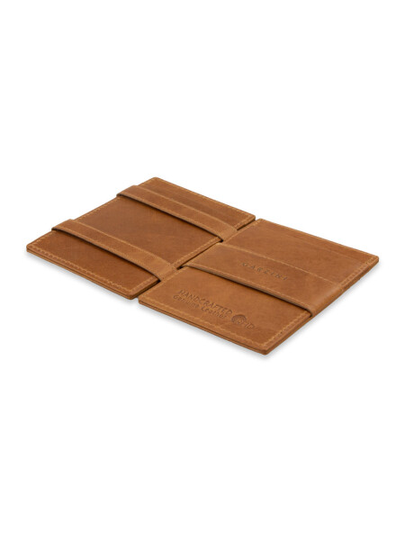 ESSENZIALE MAGIC AIRTAG WALLET BRUSHED COGNAC