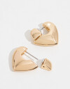 Aros Argollas Metal Argollas De Corazón - Dorado