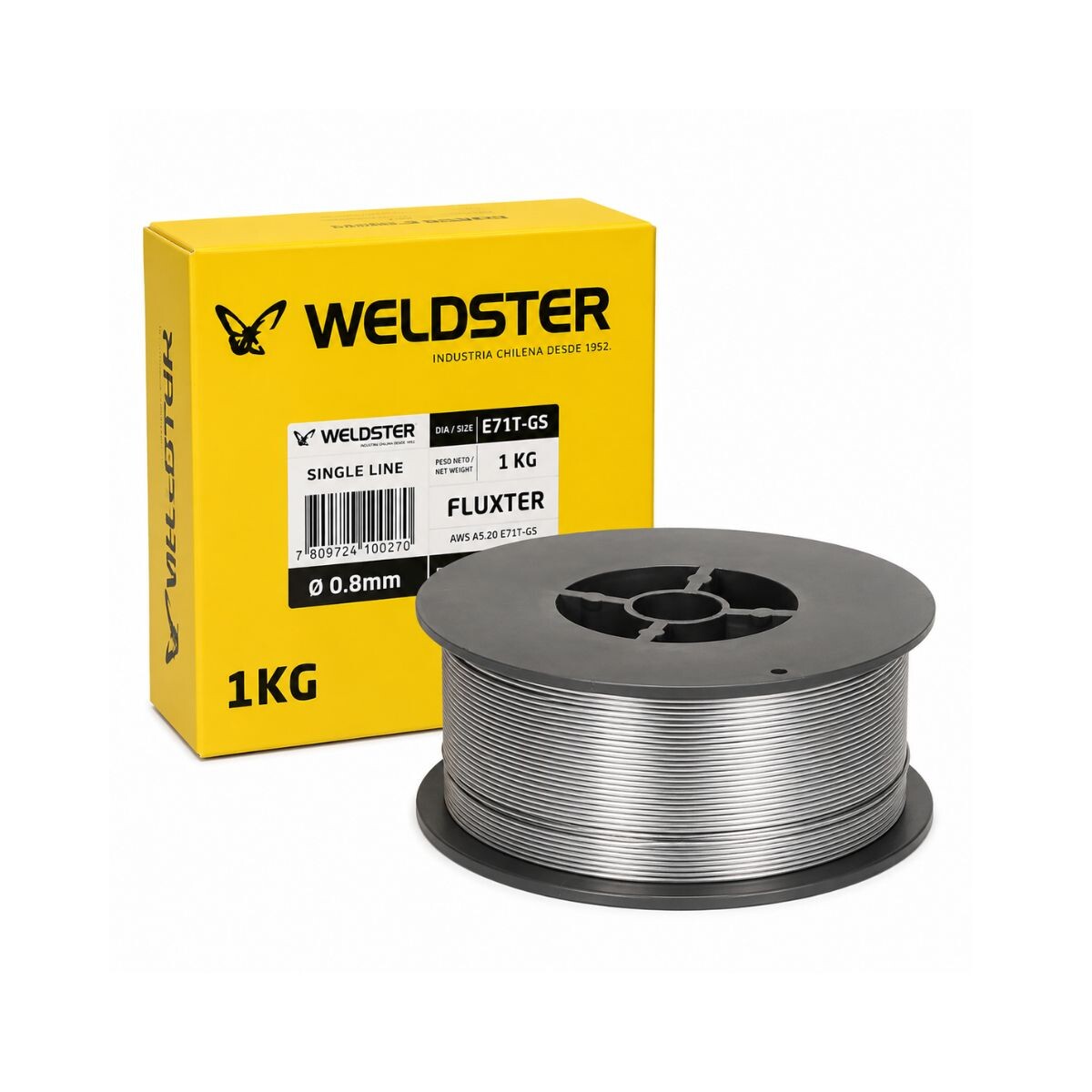 ALAMBRE TUBULAR AUTOPROTEGIDO PARA SOLDAR 0,8MM 1KG WELDSTER Alambre Tubular Autoprotegido Para Soldar 0,8mm 1kg Weldster