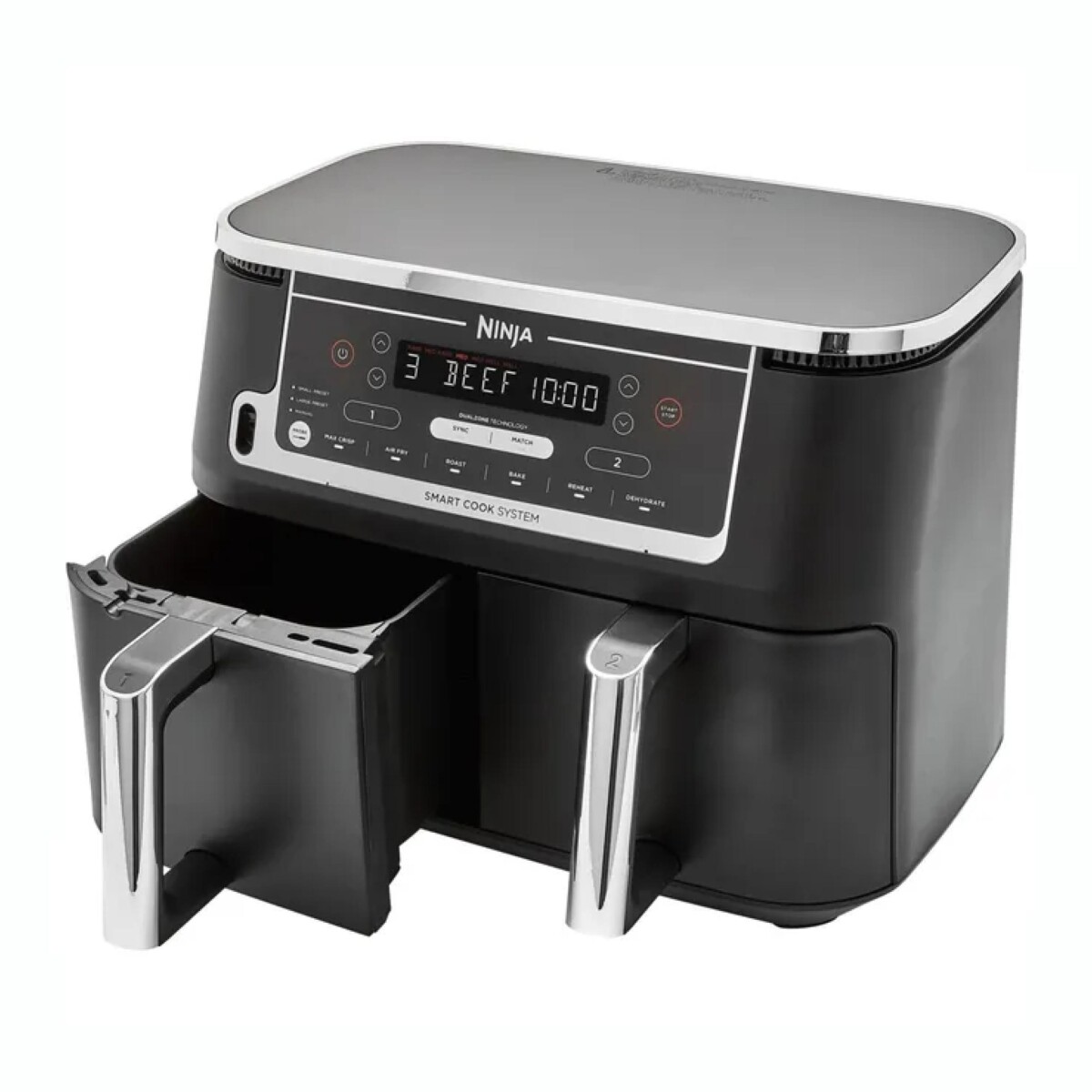 Freidora Sin Aceite Doble Cajón NINJA AF451EU Capacidad 9,5L 6 En 1 