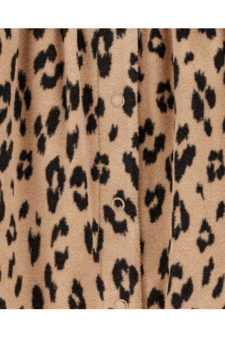 Pijama una pieza de micropolar, con pie, diseño leopardo Pijama una pieza de micropolar, con pie, diseño leopardo