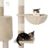 Rascador Torre 5 Niveles En Felpa Y Sisal Para Gato Juego Color Variante Beige