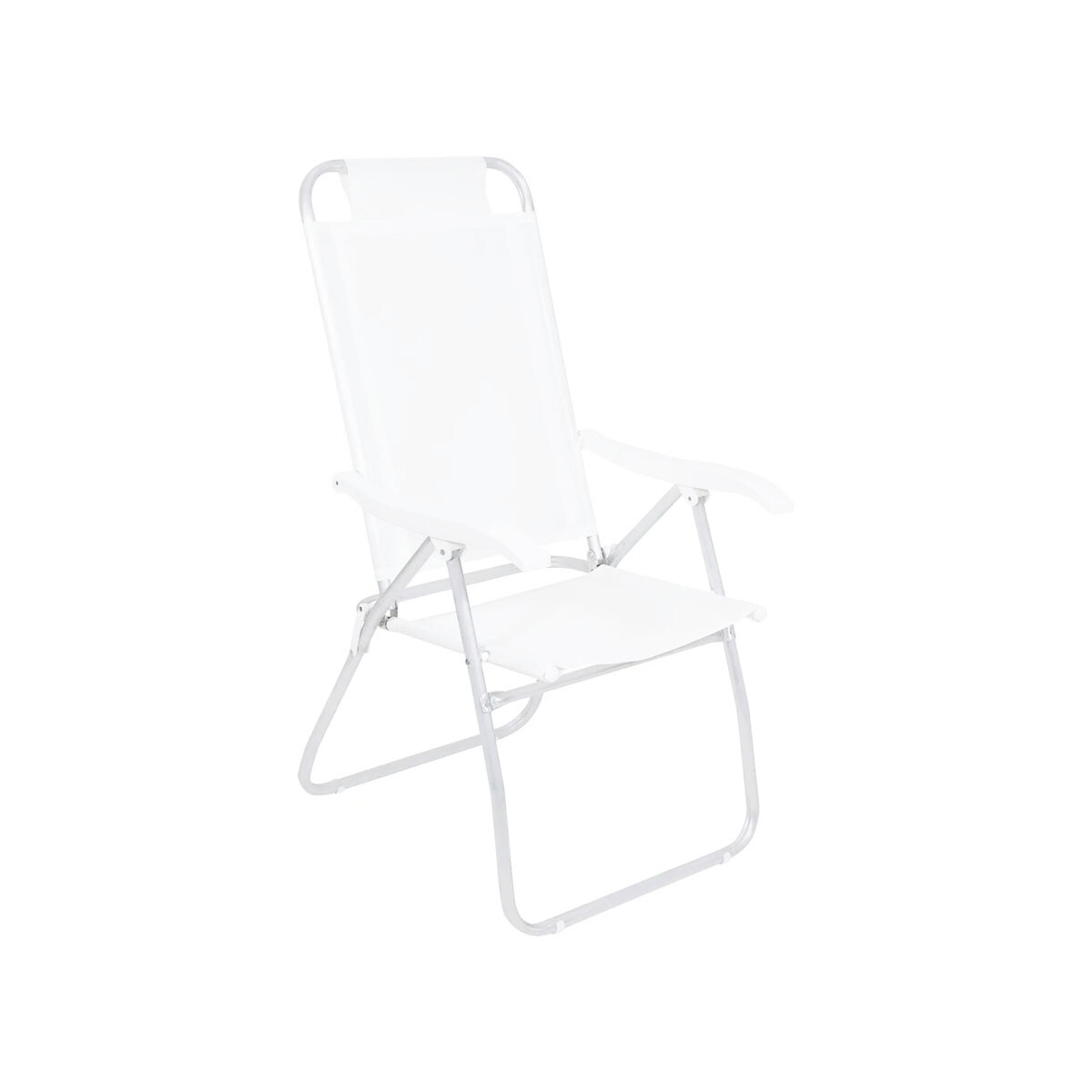 Silla Plegable de Aluminio 4 Posición - Blanco 
