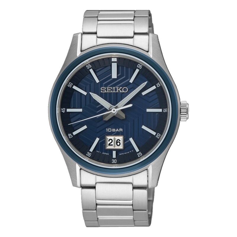 Reloj Seiko SUR559P1 para hombre con correa de acero Azul