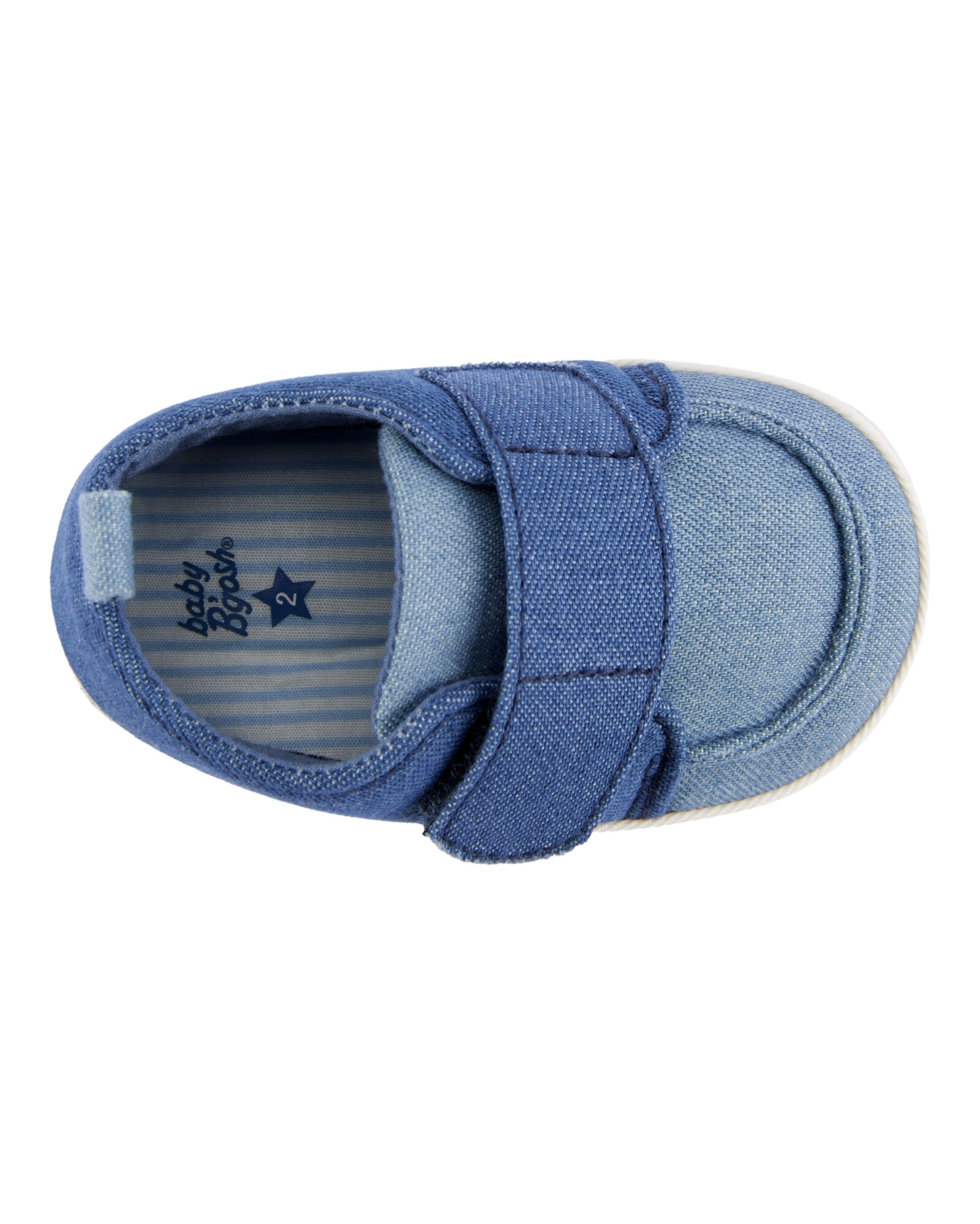 Zapato de bebé, con velcro, chambray Sin color