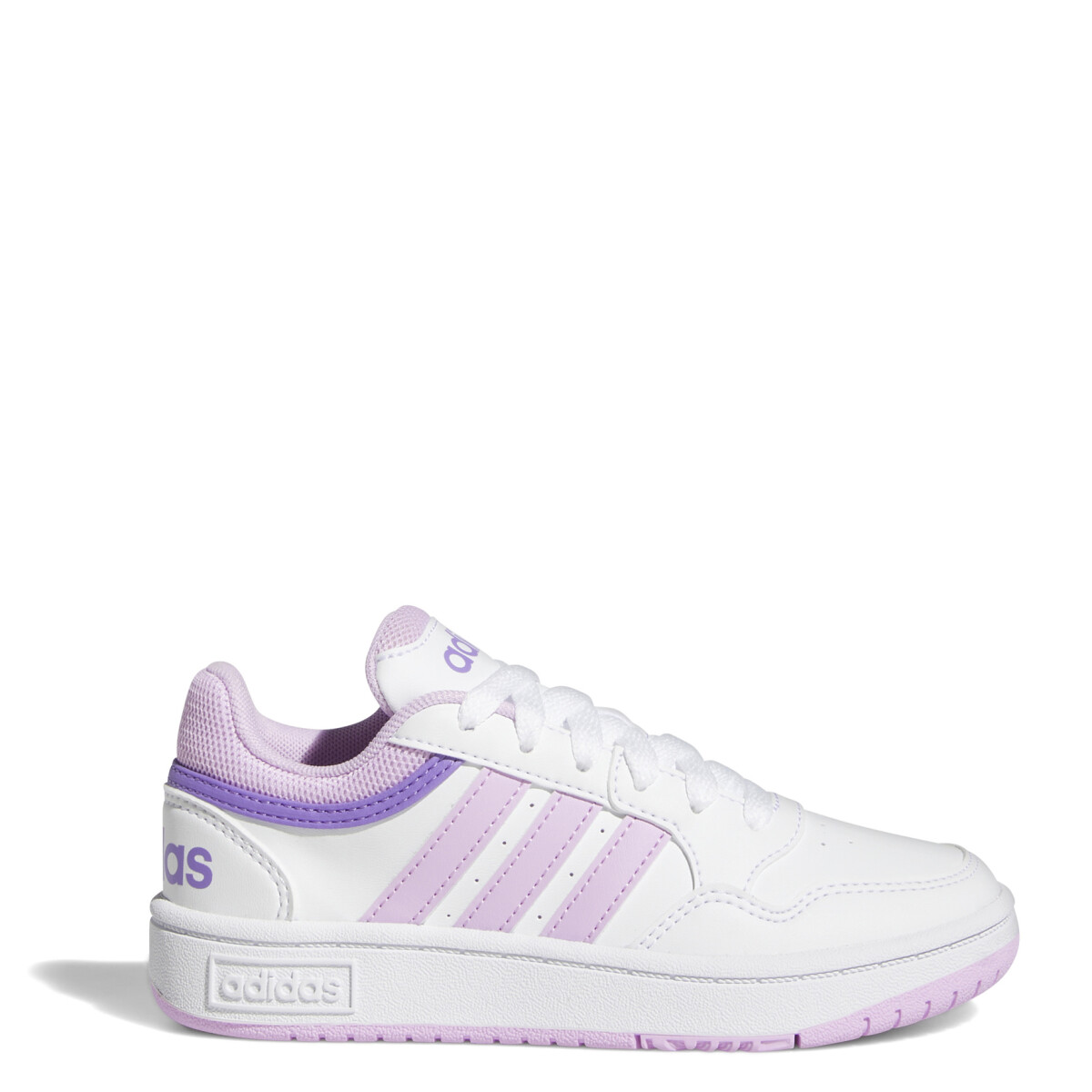 Championes de Niños Adidas Hoops 3.0 Adidas - Blanco - Lila - Violeta 