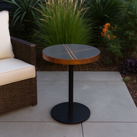 MESA DE EXTERIOR GOURMAND NEGRO - CIRCULAR