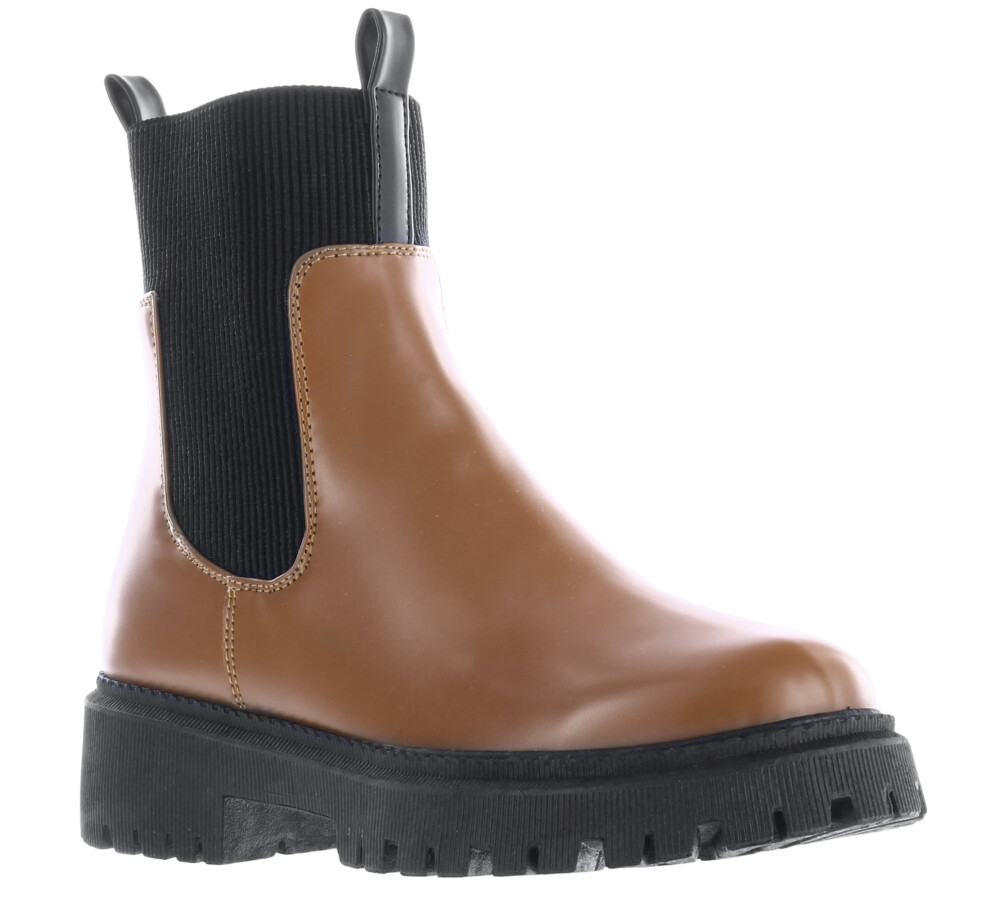 Bota MAIA con puño textil Tan