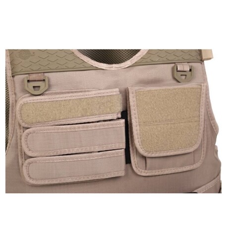 Chaleco TACTICAL S.I porta placas - Cia Militar Caqui