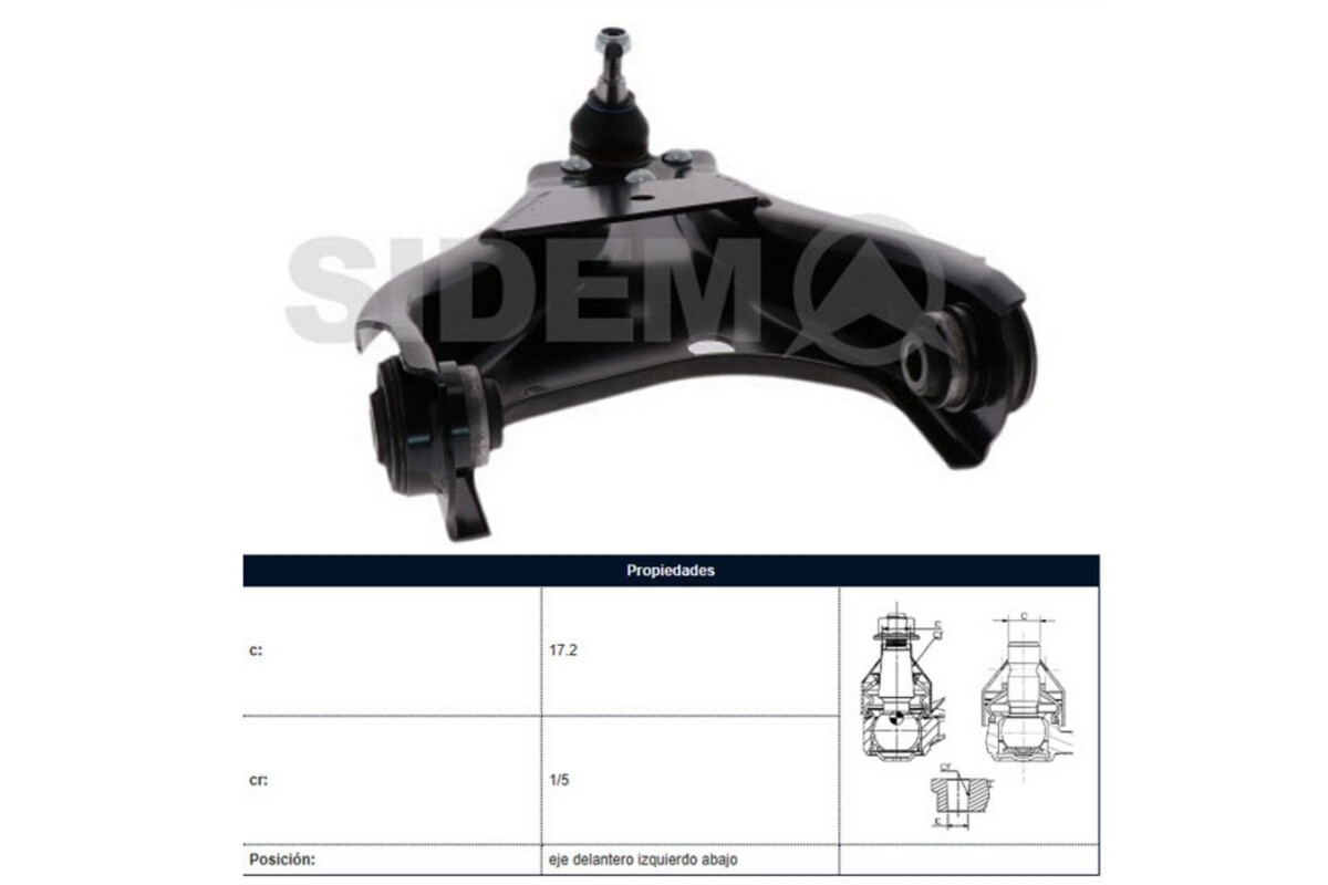 Parilla De Suspension Del Renault Captur/Duster/Oroch 11-25 Izq Parilla De Suspension Del Renault Captur/Duster/Oroch 11-25 Izq