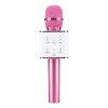 Micrófono Karaoke bluetooth inalámbrico parlante USB Rosado