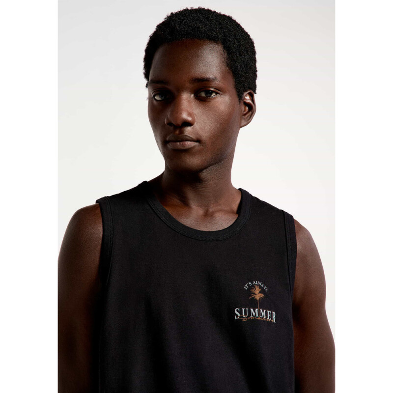 CAMISETA REGATA MASC PRETO