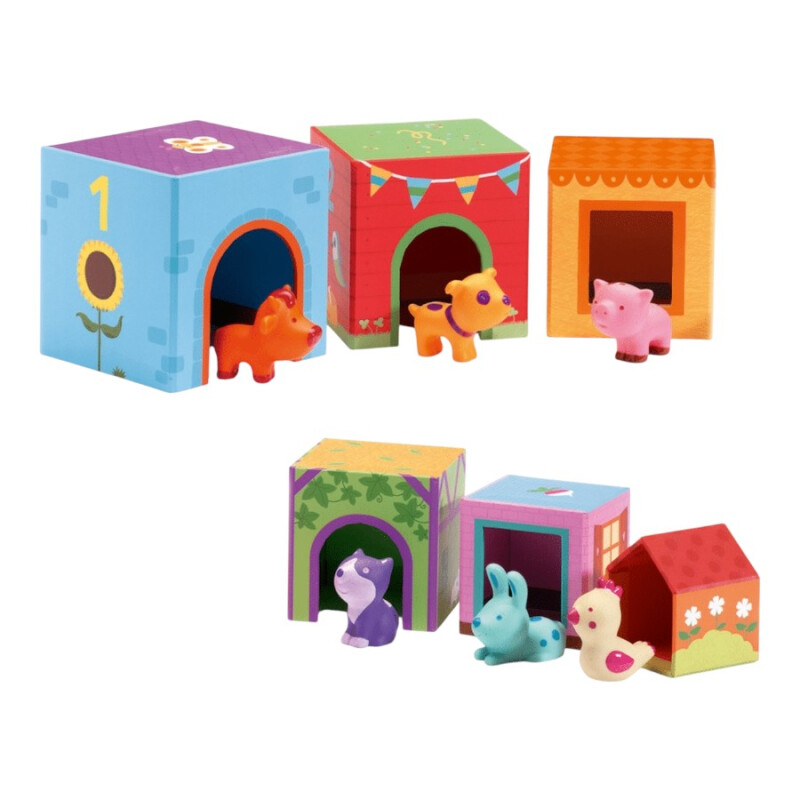 Torre Cubos Apilables Topanifarm Djeco Torre Cubos Apilables Topanifarm Djeco