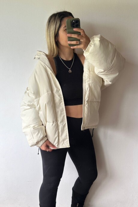 Campera Puffer Beige claro