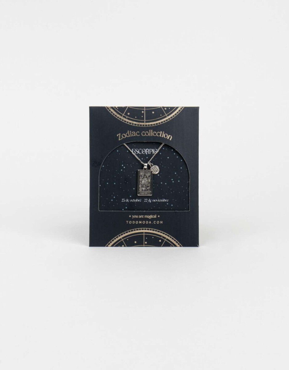 Cadena Con Dije De Zodíaco Cáncer - Plateado 