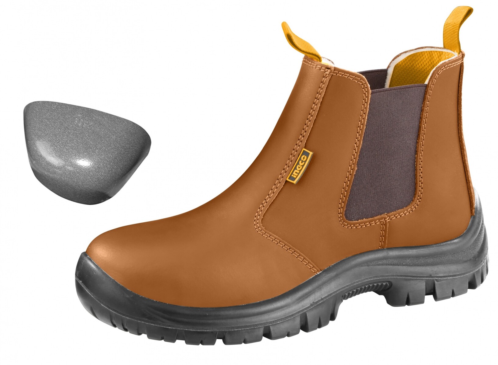 ZAPATO BOTIN ELASTIZADO MARRON TRABAJO INGCO TALLE 41 