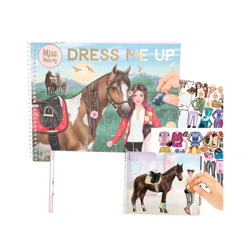Libro con stickers Top Model - Dress me up Miss Melody Tamaño grande Libro con stickers Top Model - Dress me up Miss Melody Tamaño grande