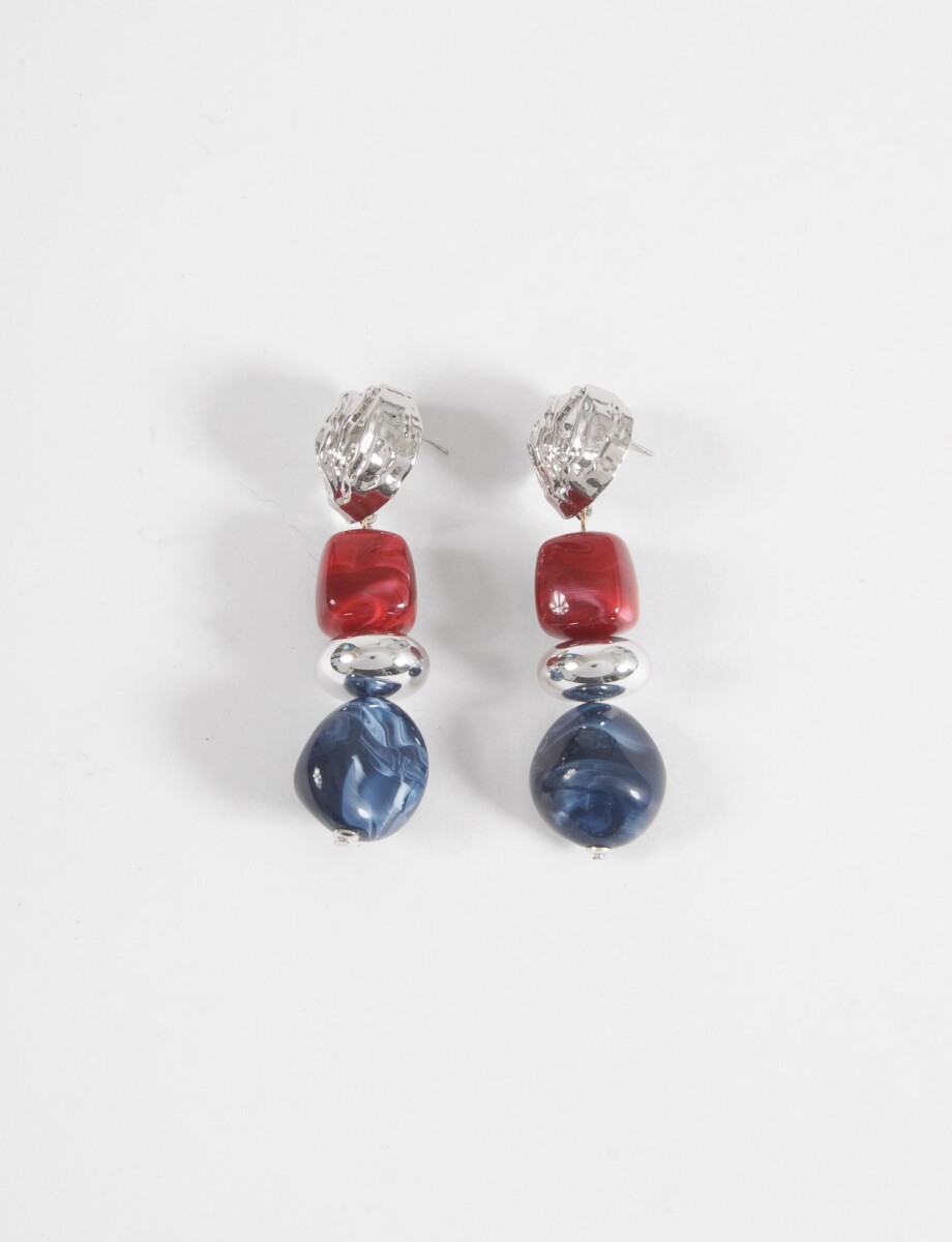 Caravanas largas mix - plateado 