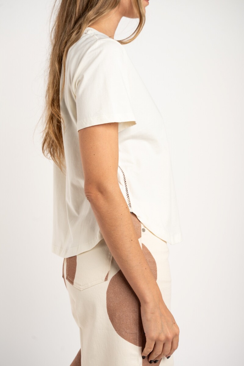 Remera Algodon Peinado Nácar