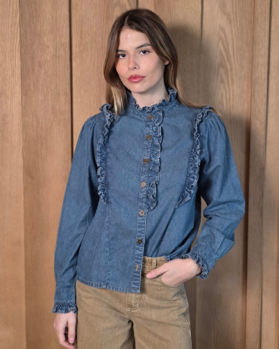 Camisa Uma - Denim Azul 