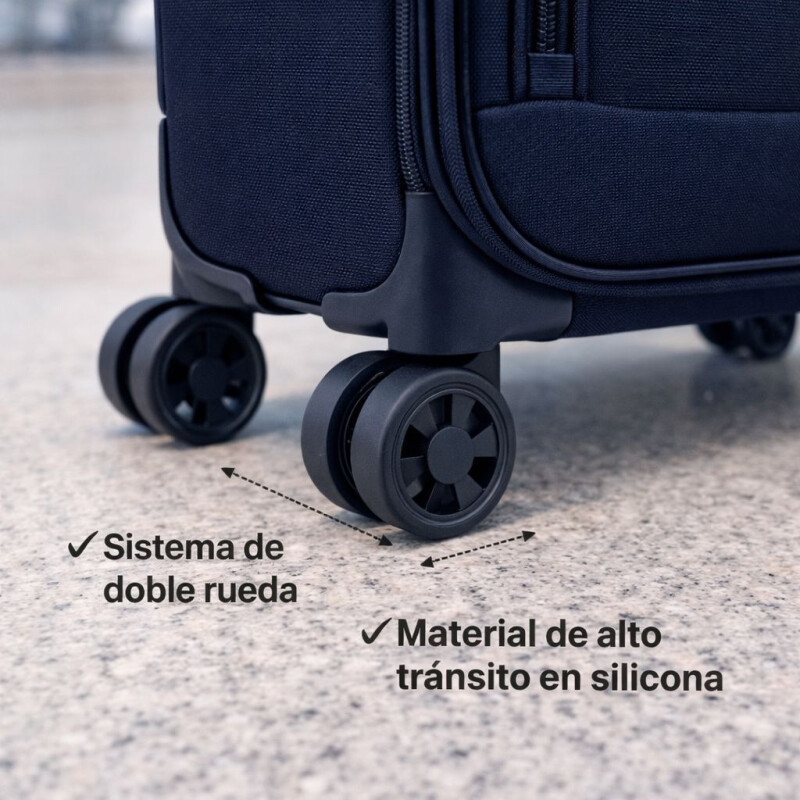 Valija de Tela Oxford con Ruedas 20' Azul