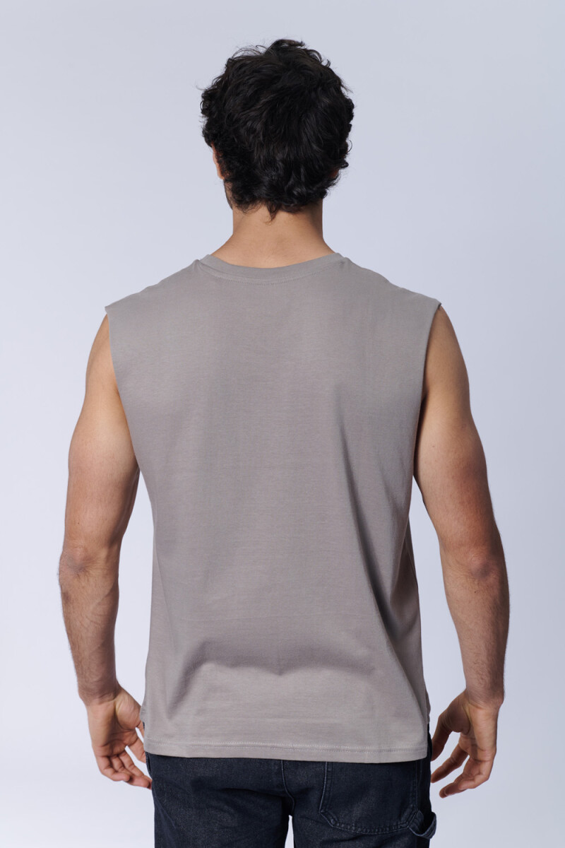 Musculosa estampada Now Marron