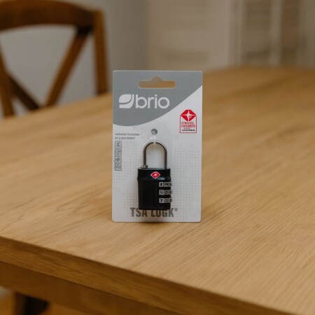 CANDADO PARA VALIJA CON COMBINACION BRIO NEGRO