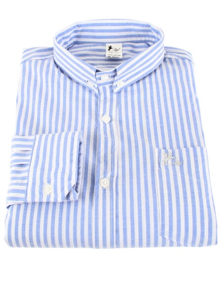 Camisa Caballero rayas celeste