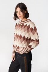 Sweater Escocesa Marron