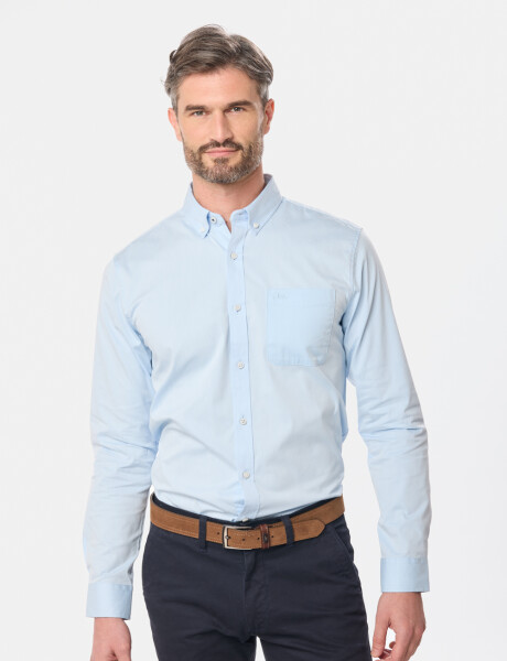CAMISA LISA SPORT Celeste Claro