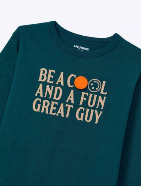 CAMISETA INFANTIL CON ESTAMPA VERDE