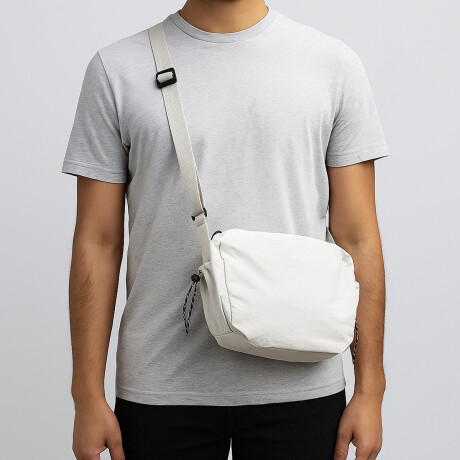 Bandolera cruzada regulable con correa ajustable Blanco
