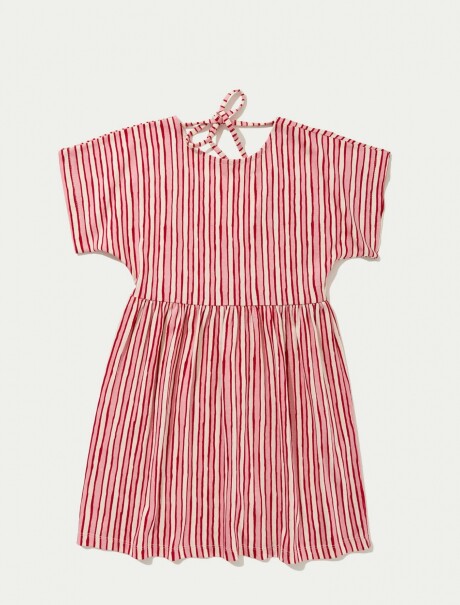 VESTIDO CORTO INFANTIL CON ESTAMPADO ROSADO
