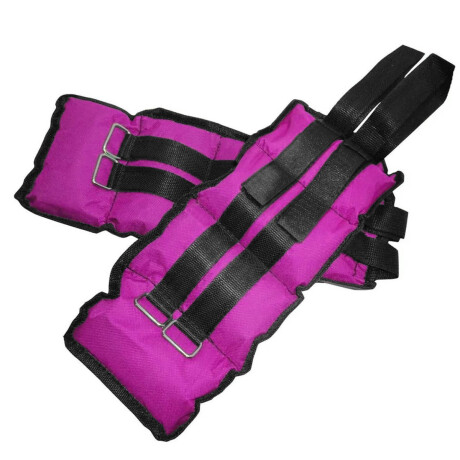 Par Tobi Pesas 2Kg Expert Tobilleras Muñequeras Fitness Running C/ Doble Velcro Rosa