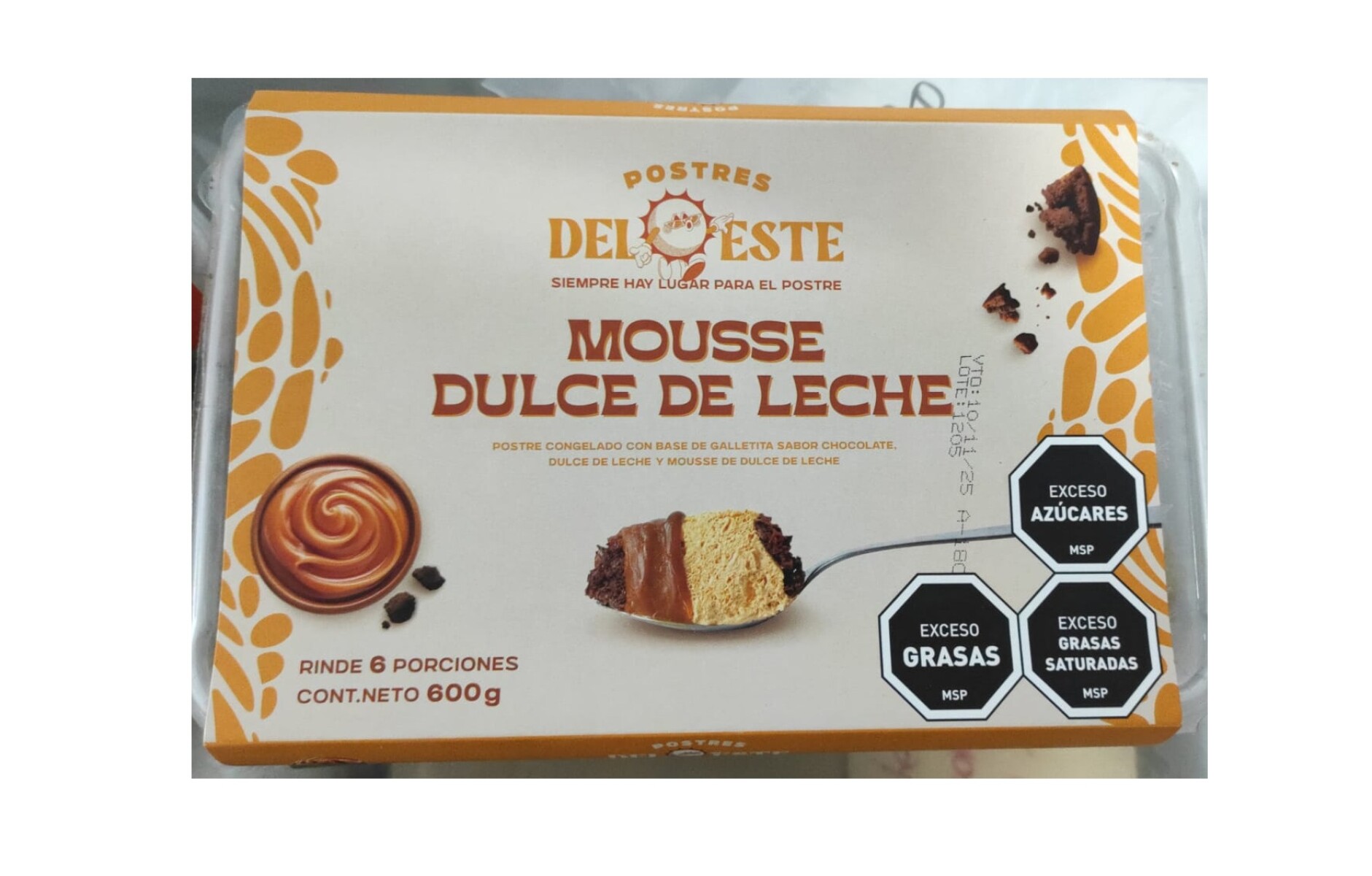 MOUSSE DULCE DE LECHE 600G 6 PORCIONES 