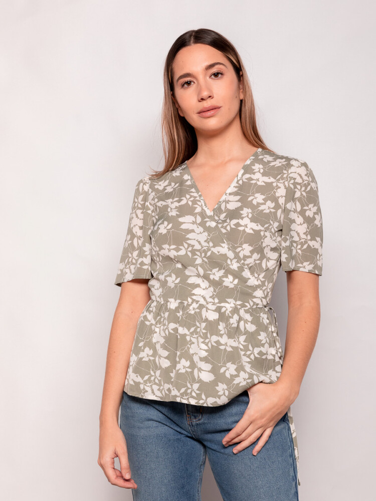 BLUSA REAGAN PRINTED Verde Seco