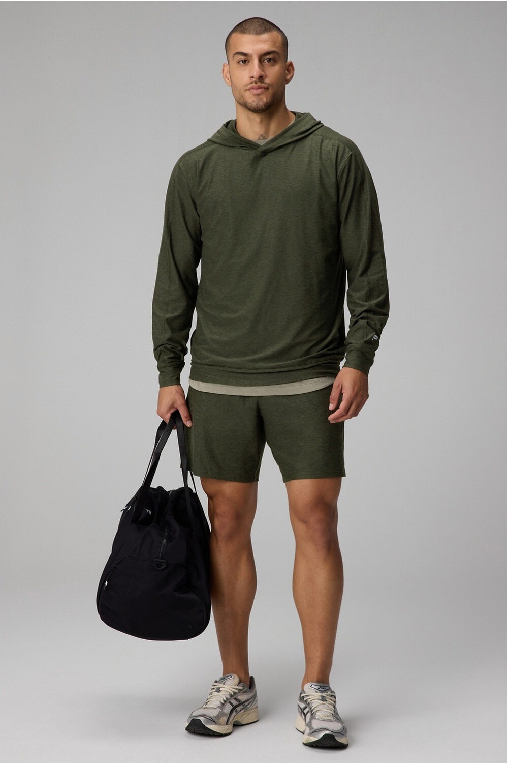 Polera The Cloud Jersey Hoodie Hombre Dark Olive Heather
