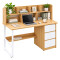 Escritorio 3 Cajones Con Estantes De Madera Y Metal Movi Esh0027m MARRON