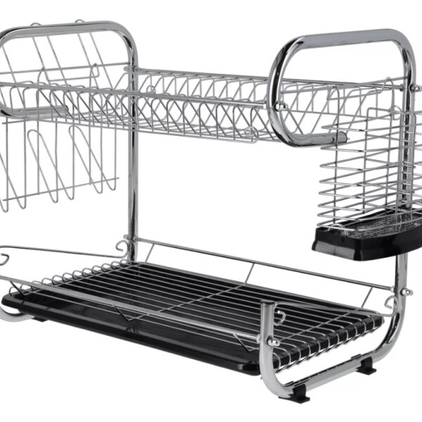Escurridor De Platos Seca Vajilla 2 Pisos Platos Secador Bandeja Imback Color Plateado Escurridor De Platos Seca Vajilla 2 Pisos Platos Secador Bandeja Imback Color Plateado