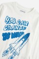Remera estampada mangas largas BLANCO