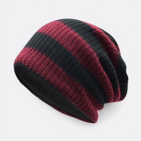 Gorro Beanie Urban Comfort Abrigo Rojo Negro
