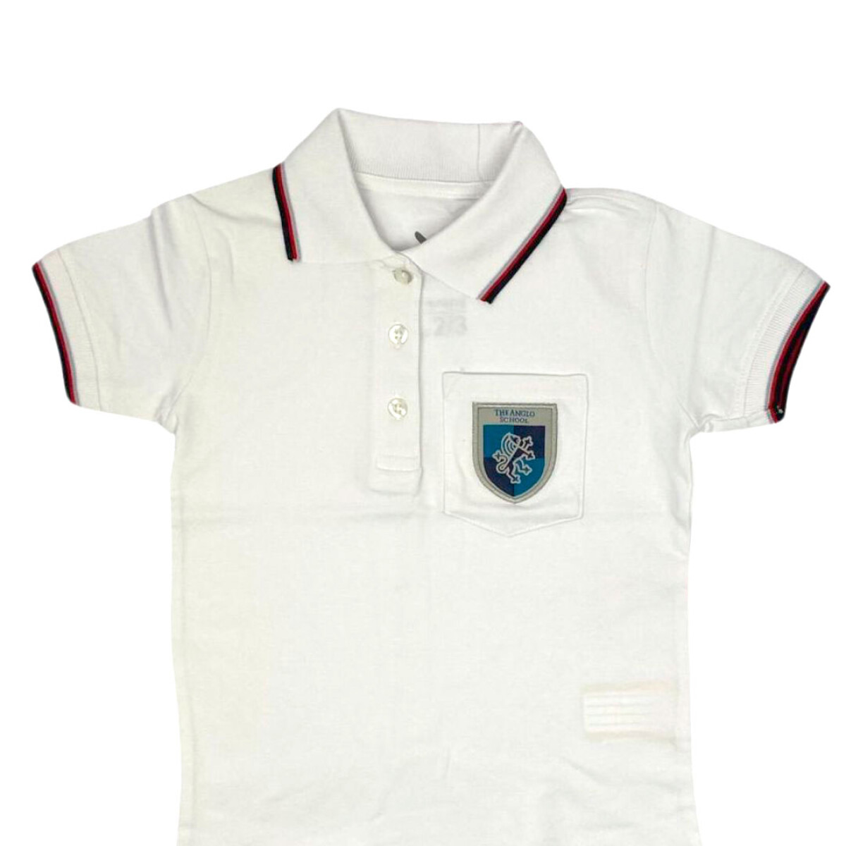 Remera Polo manga corta The Anglo School Blanco