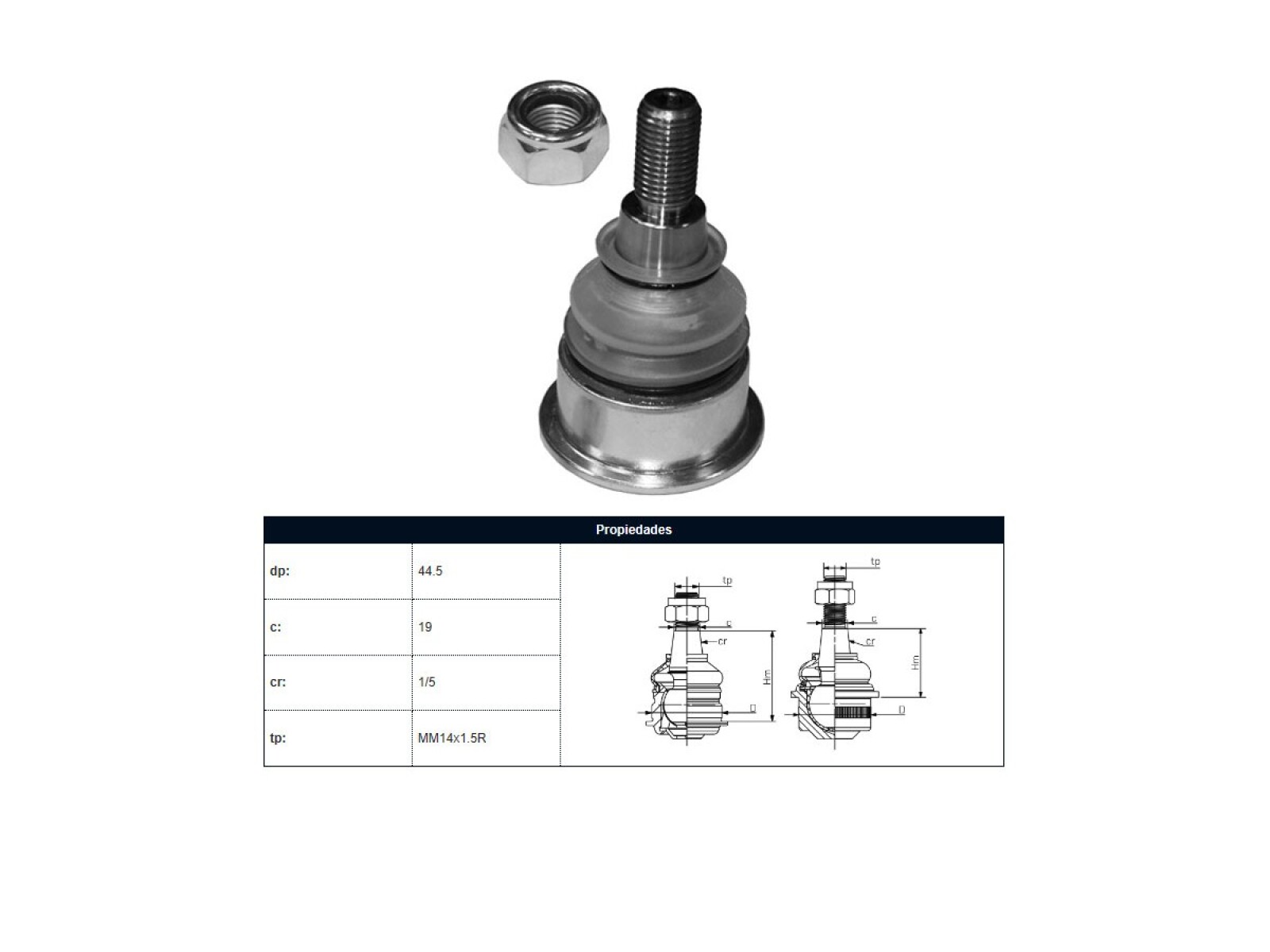Rotula Del Mini Clubman Cooper S (R55)/Cooper (R56)/Cooper S (R56) 08-15 Der/Izq 