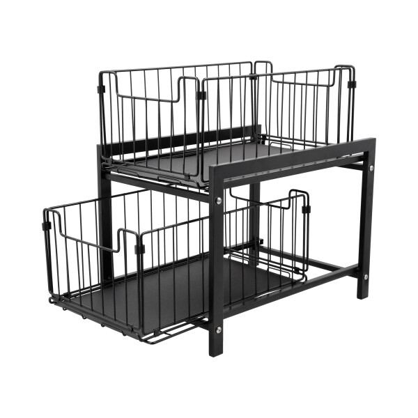 Organizador de Cocina Multiuso Alacena Bajo Mesada 2 Estantes extraibles IMBACK Organizador de Cocina Multiuso Alacena Bajo Mesada 2 Estantes extraibles IMBACK