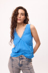 Top Malú Azul